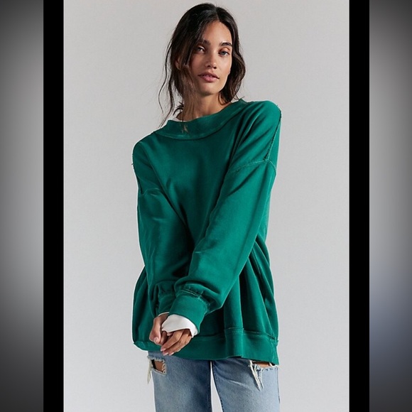 Free People Tops - We The Free Palm Springs Pullover in Foliage Green
